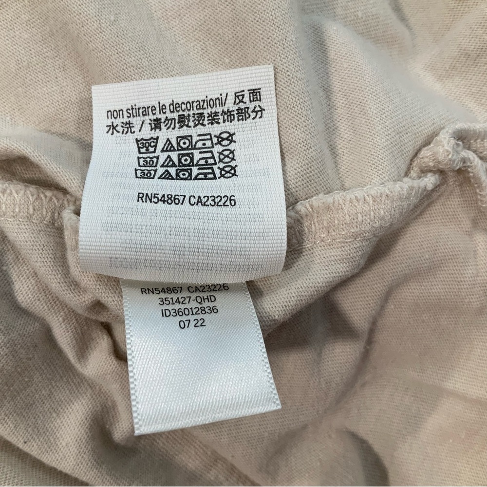 Victoria's Secret Pink T-shirt Tees Top Beige Crew Neck Large LOW PRICE! - Picture 6 of 7